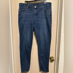 Ashley Stewart Women’s Rhinestone Jeans Size 16
